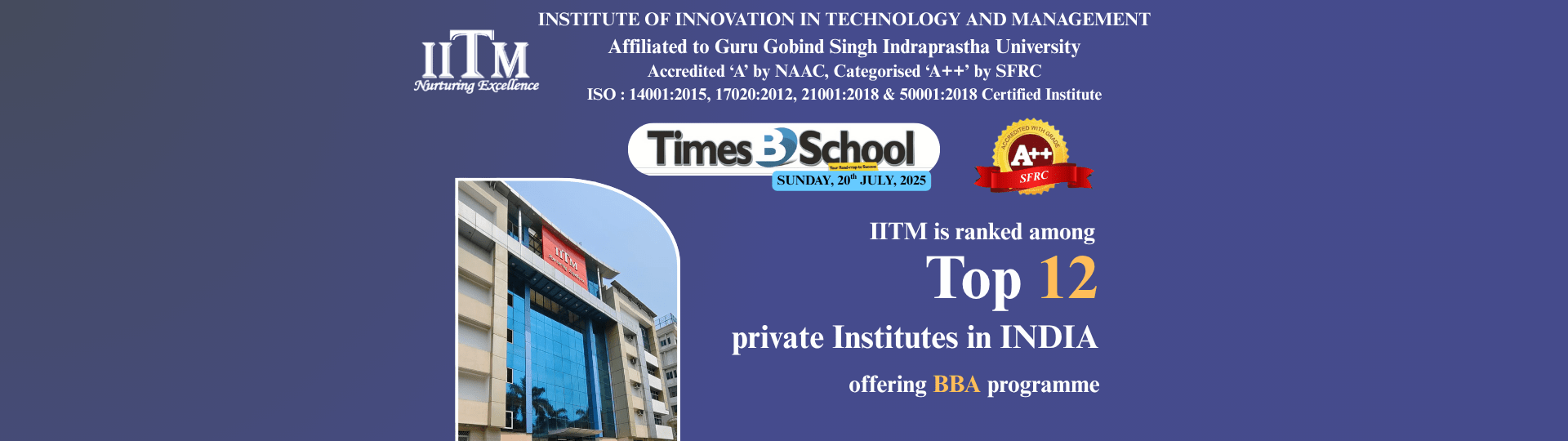 IITM A++ Grade by SFRC